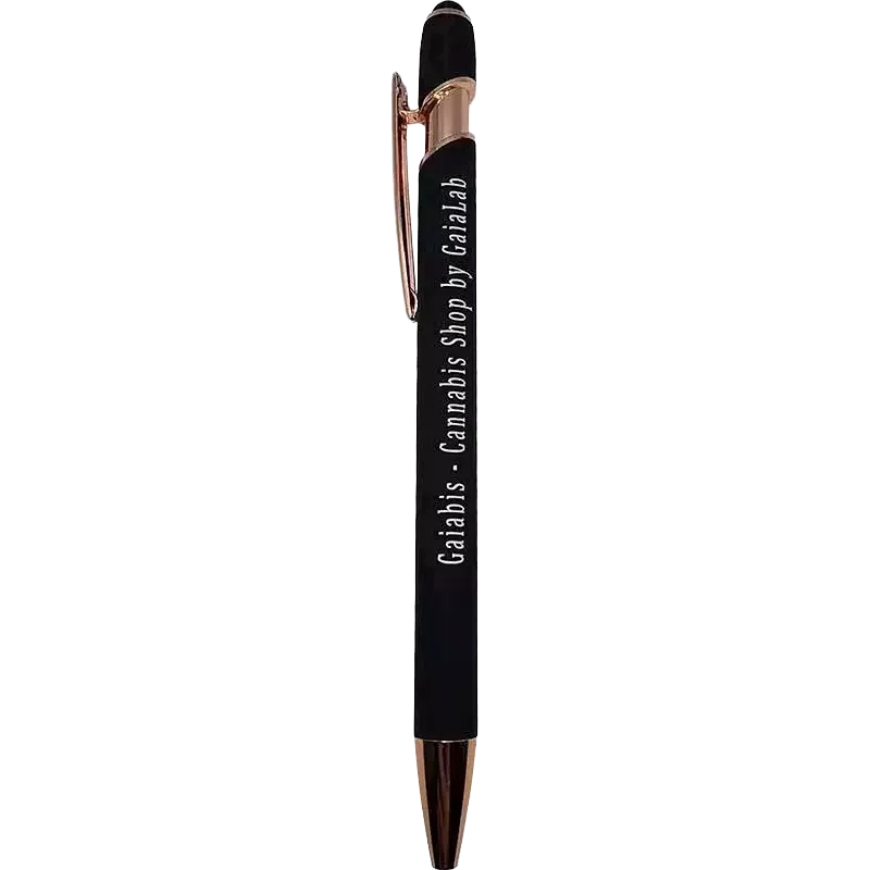 Gaiabis – Stylo Métallique Noir Gravé