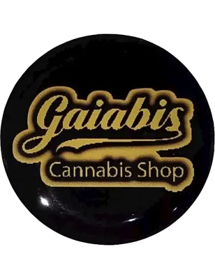 Gaiabis – Runder Sticker Cannabis Shop 3 cm Dick