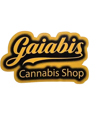 Gaiabis – Cannabis Shop Sticker 6.8×4.2 cm