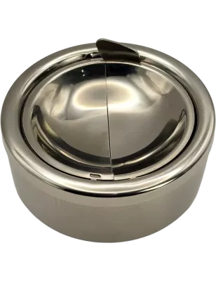 Champ High – Chrom Aschenbecher mit Druckmechanismus 12 cm
