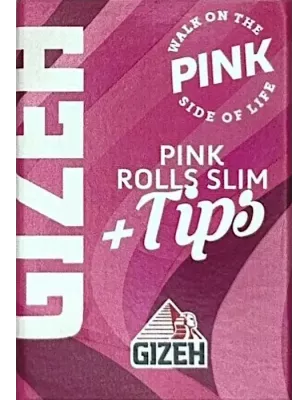 Gizeh – Pink Rolls Slim Extra Fein + Tips 5 m
