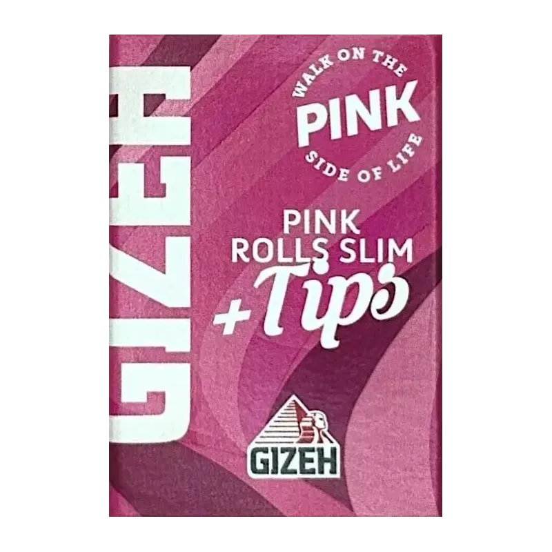 Gizeh – Pink Rolls Slim Extra Fein + Tips 5 m