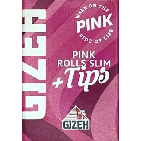 Gizeh – Pink Rolls Slim Extra Fein + Tips 5 m
