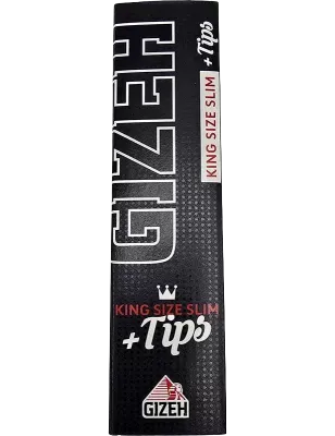 GIZEH – Black King Size Slim + Tips