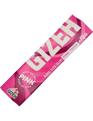Gizeh – King Size Slim + Tips Pink Extra Fine
