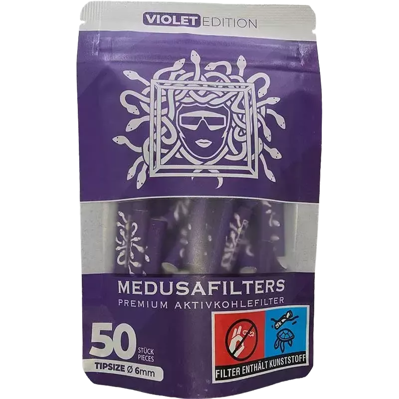 Filtres Charbon Actif Medusafilters - Sachet de 50 Pièces Violet