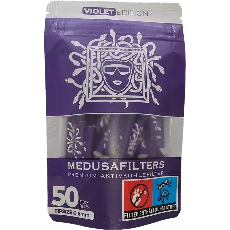 Filtres Charbon Actif Medusafilters - Sachet de 50 Pièces Violet