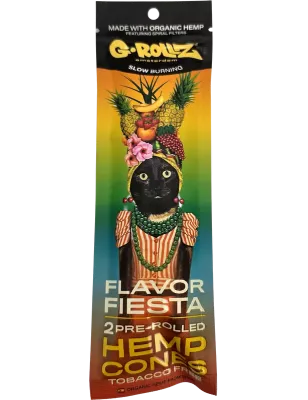 G-Rollz – Fiesta Flavor Hemp Cones Vorge­drehte Aromatisierte Cones 109 mm