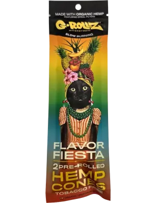 G-Rollz – Fiesta Flavor Hemp Cones Vorge­drehte Aromatisierte Cones 109 mm