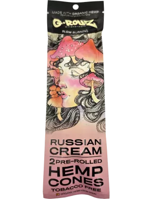 G-Rollz – Russian Cream Hemp Cones Vorge­drehte Cones 109 mm