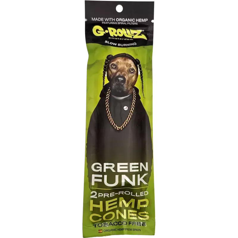 G-Rollz – Green Funk Hemp Cones Pré-roulés 109 mm