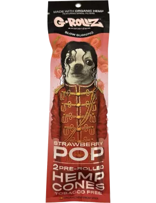 G-Rollz – Strawberry Pop Hemp Cones Vorge­drehte Cones 109 mm