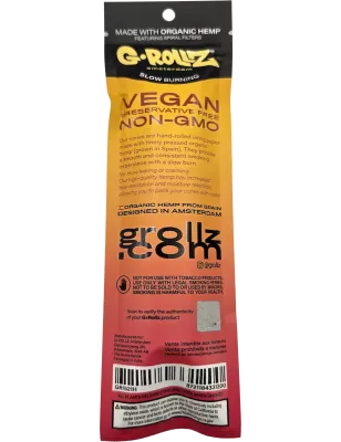 G-Rollz – Passion Haze Hemp Cones Pré-roulés 109 mm