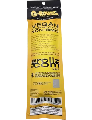 G-Rollz – Honey Buzz Hemp Cones Pré-roulés 109 mm