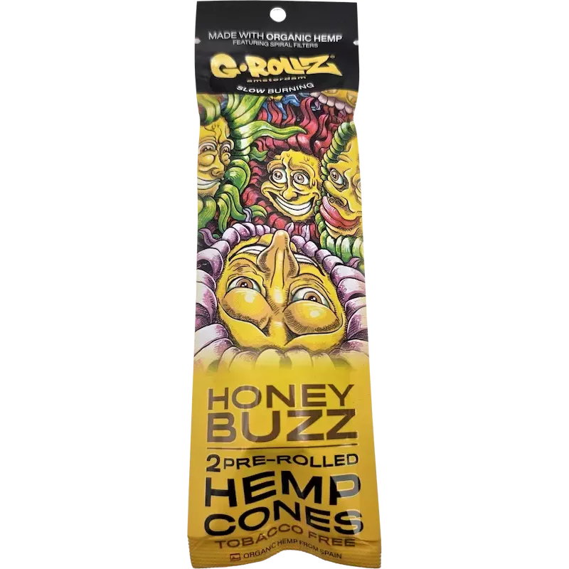 G-Rollz – Honey Buzz Hemp Cones Pré-roulés 109 mm