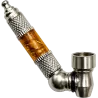 Metal Pipe – Pipe Métal & Plastique Coudée 45° Ambre 9 cm