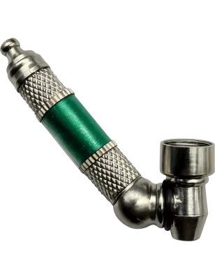 Metal Pipe – Pipe Métal & Plastique Coudée 45° Vert Émeraude 9 cm