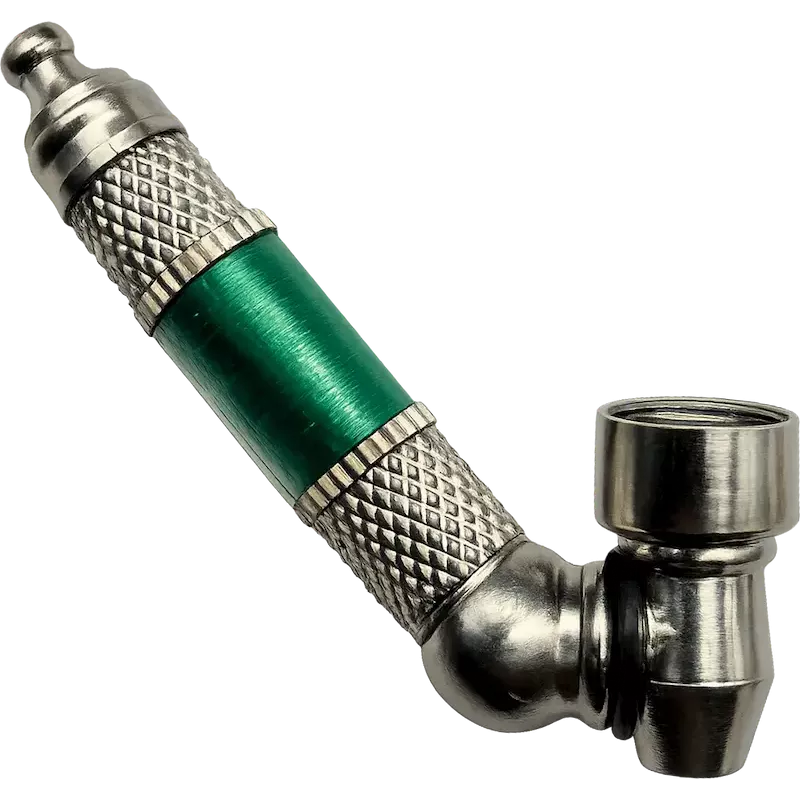 Metal Pipe – Metall- & Kunststoffpfeife 45° Emeraldgrün 9 cm