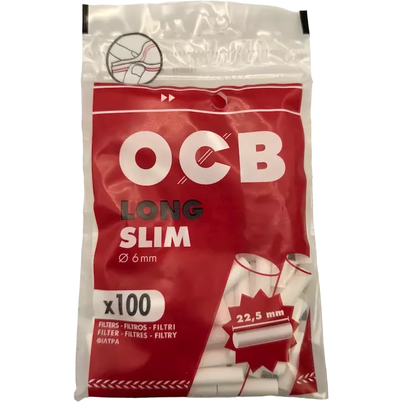 OCB – Filtres Long Slim 6 x 22,5 mm x100 pièces