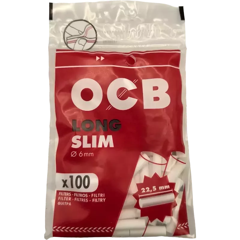 OCB – Filtres Long Slim 6 x 22,5 mm x100 pièces