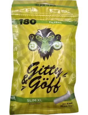 Gitty & Göff – Filtres Slim XL 6 mm x 22 mm x180