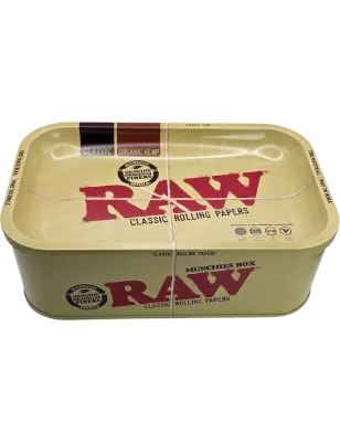 RAW – Munchies Box Metall-Aufbewahrungsbox mit Rolling Tray