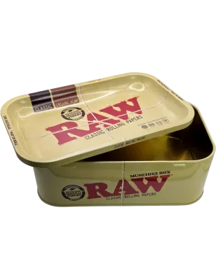 RAW – Munchies Box Metall-Aufbewahrungsbox mit Rolling Tray