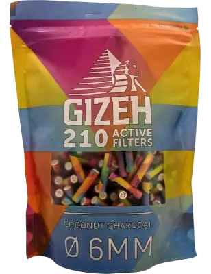 Gizeh – Filtre à charbon actif Rainbow 6 mm (210 pcs)
