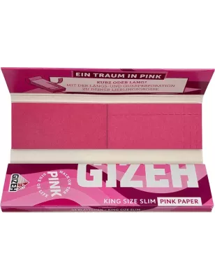 Gizeh King Size Slim + Tips Rose (Extra Fine)