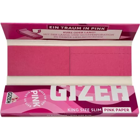 Gizeh King Size Slim + Tips Rose (Extra Fine)