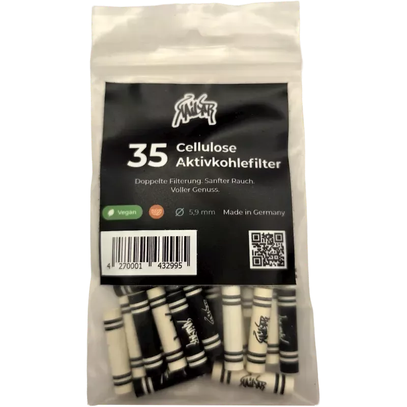 Kailar – 35 Cellulose Slim Hybrid Filtres à charbon actif Mix 5.9 mm