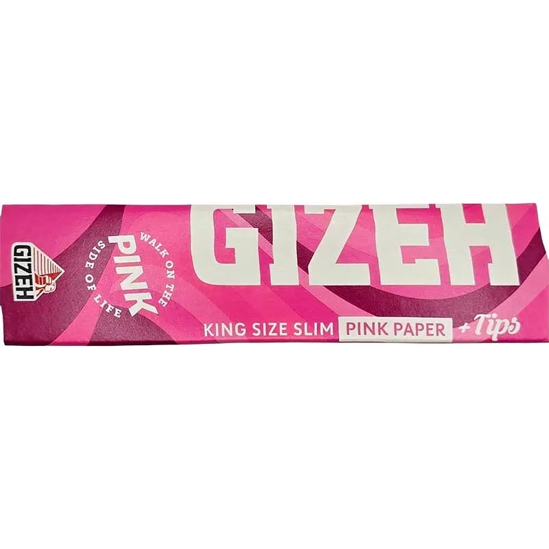 Gizeh King Size Slim Feuilles À Rouler Roses