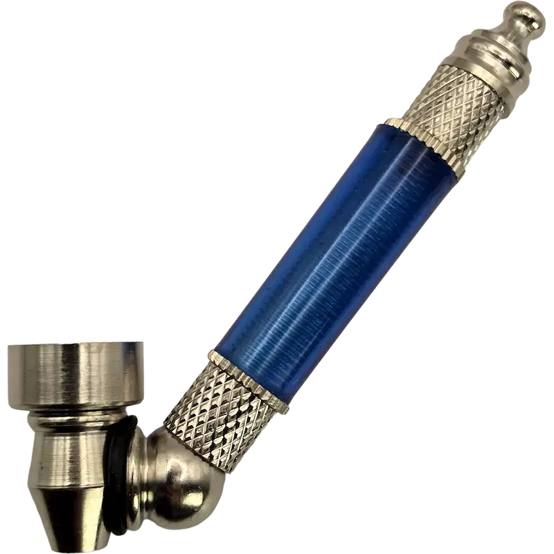 Metall- & Kunststoffpfeife 45° Saphir 11 cm