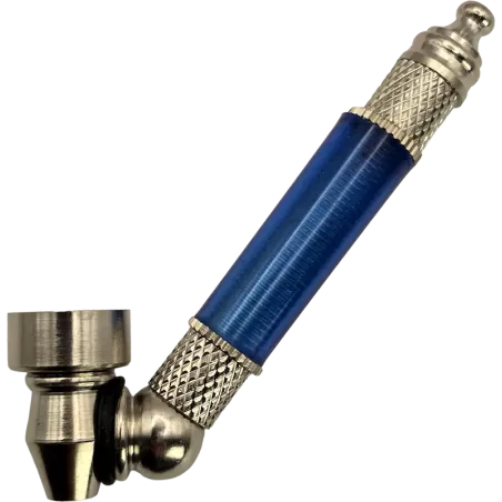 Metall- & Kunststoffpfeife 45° Saphir 11 cm