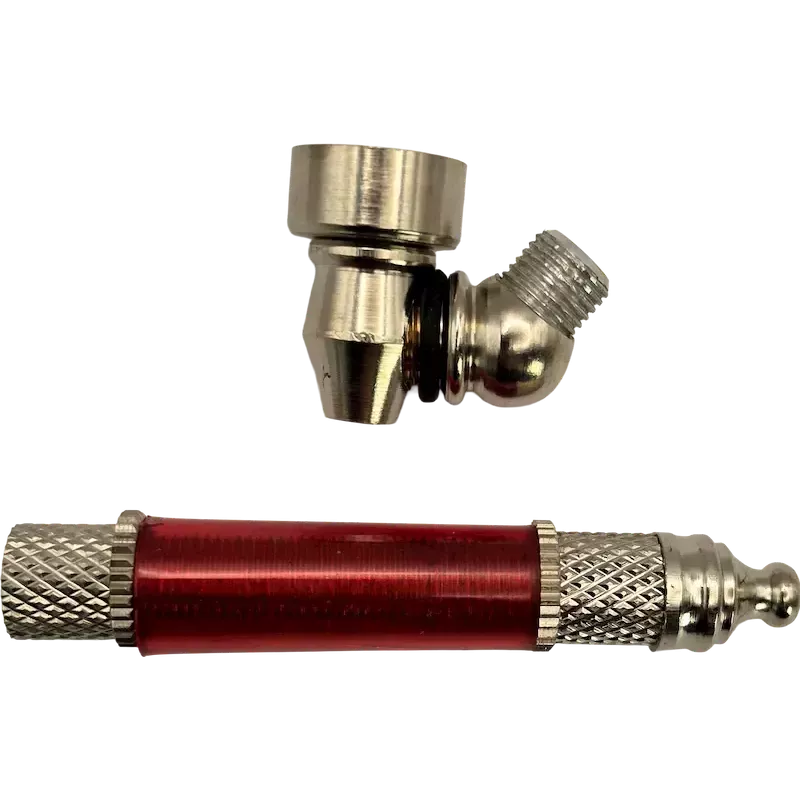 Pipa in metallo e plastica 45° Rubino 11 cm