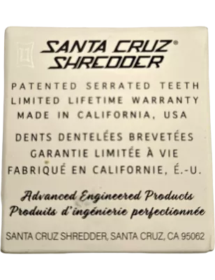 Santa Cruz Shredder x Cookies – Grinder 4 parties Medium Noir