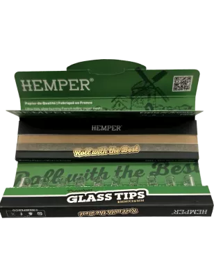 Hemper – Brown King Size Slim Papers + 6 mm Glasfilter