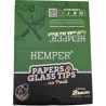 Hemper – Box da 20 pacchetti di cartine Brown King Size Slim + Filtri in vetro da 6 mm