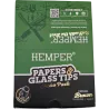 Hemper – Box mit 20 Packungen Brown King Size Slim Papers + 6 mm Glasfilter