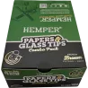 Hemper – Box da 20 pacchetti di cartine Brown King Size Slim + Filtri in vetro da 6 mm