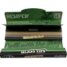 Hemper – Box of 20 Packs of Brown King Size Slim Rolling Papers + 6 mm Glass Tips