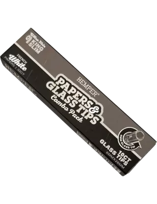 Hemper – White King Size Slim Papers + 6 mm Glasfilter