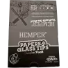 Hemper – Box of 20 Packs of White King Size Slim Rolling Papers + 6 mm Glass Filters
