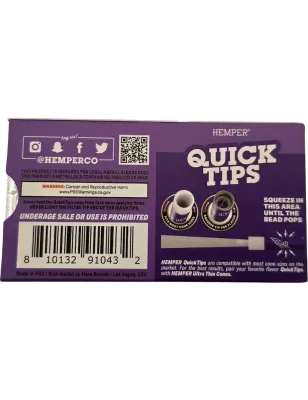 Hemper – Quick Tips Grape Flavoured Filters x5
