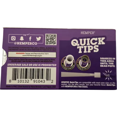 Hemper – Quick Tips Grape Aromatisierte Filter x5