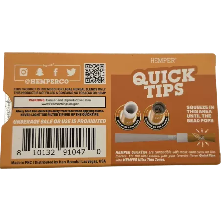 Hemper – Quick Tips Mango Filtres aromatisés x5