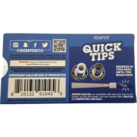 Hemper – Quick Tips Blueberry Filtres aromatisés x5