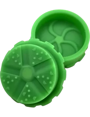 Hashy – Green Grinder in food-grade silicone, 2 parts