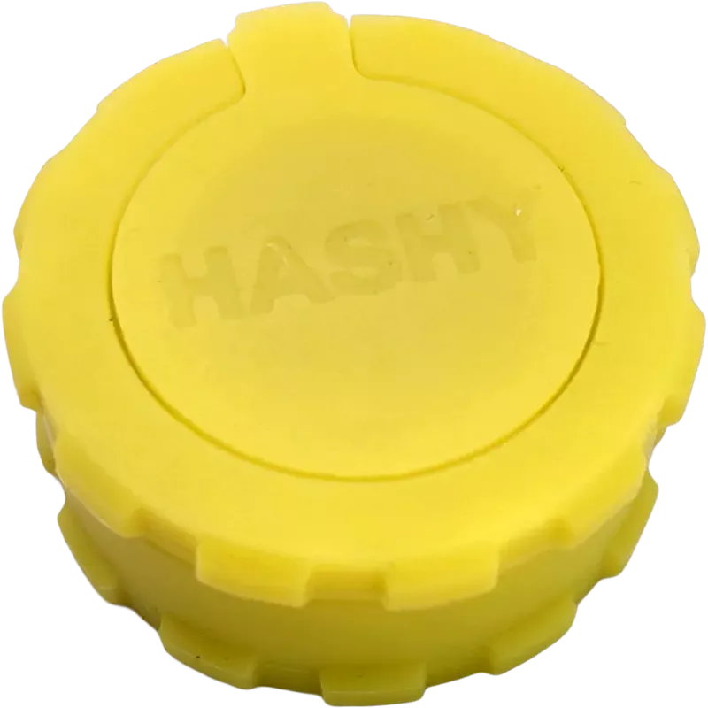Hashy – Grinder Yellow aus lebensmittelechtem Silikon, 2-teilig
