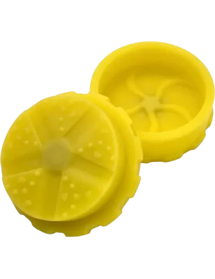 Hashy – Grinder Yellow en silicone alimentaire 40 mm 2 parties